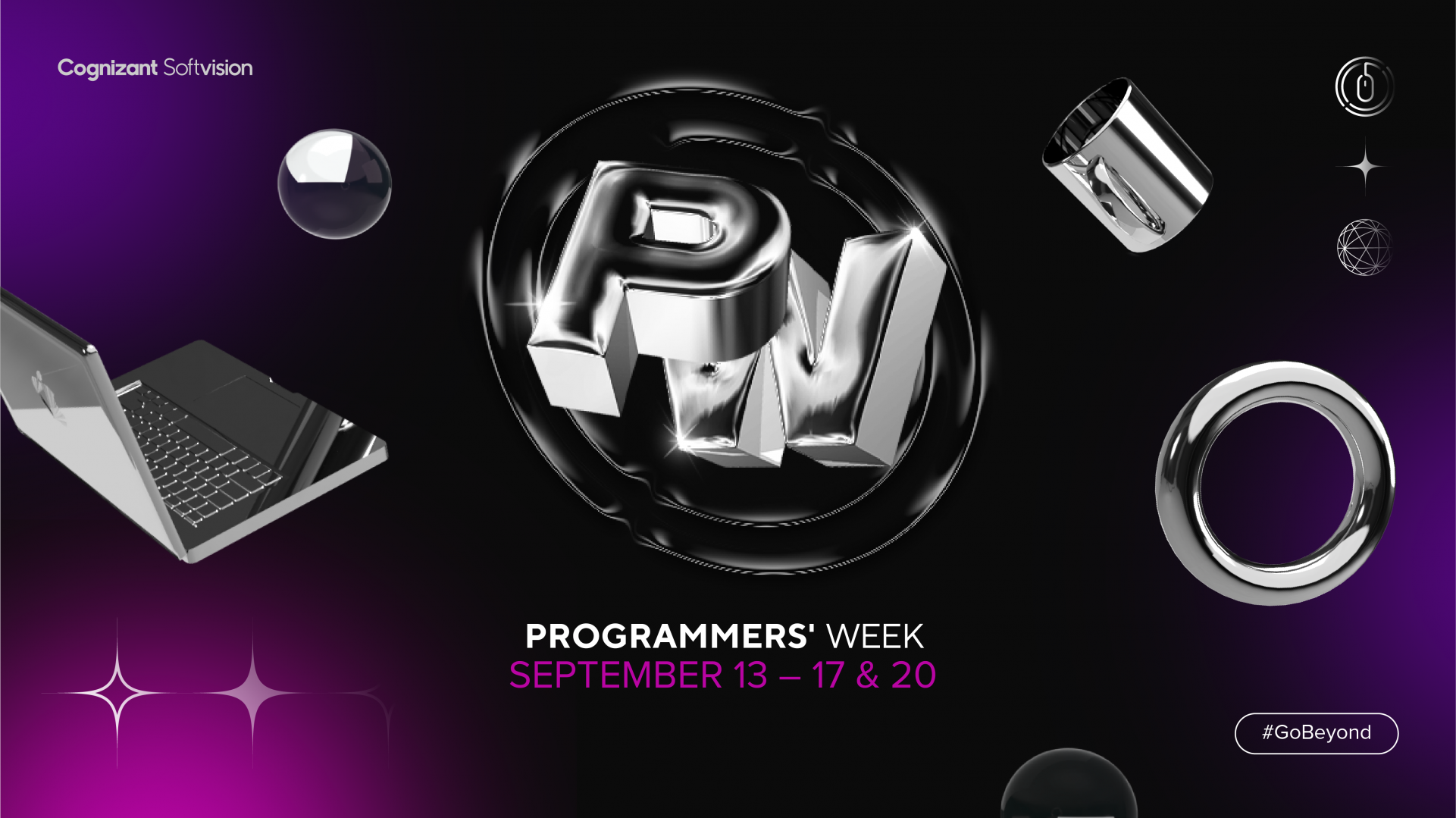 COGNIZANT SOFTVISION’S 7TH ANNUAL PROGRAMMER’S WEEK PROMISES TO ‘GO BEYOND;’ UNVEILS INSPIRATIONAL KEYNOTE SPEAKER LINEUP AND EVENTS