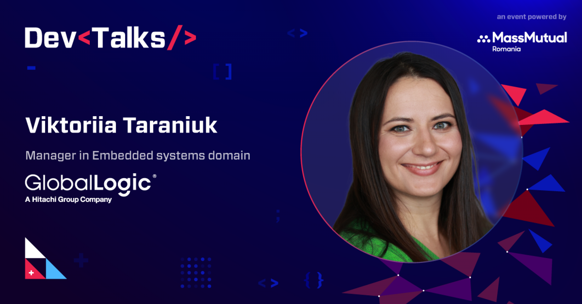 Meet our @DevTalks speakers - Viktoriia Taraniuk - Manager in Embedded systems domain at GlobalLogic