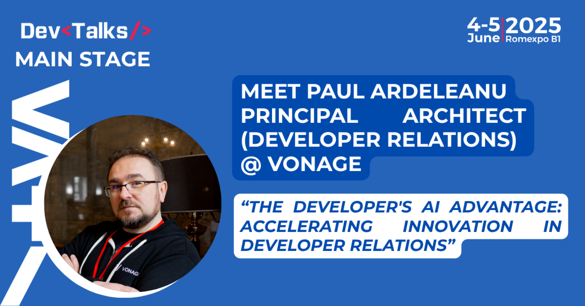 Get to know Paul Ardeleanu - Principal Architect (Developer Relations) at Vonage!